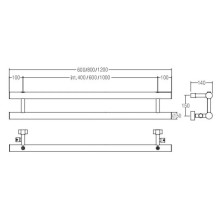 Полотенцесушитель водяной Margaroli Orizzonti 1-442/2/600 хром