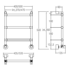 Полотенцесушитель водяной Margaroli Sole 442/470-3 бронза