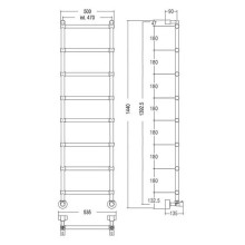 Полотенцесушитель водяной Margaroli Sole 442/470-8 хром