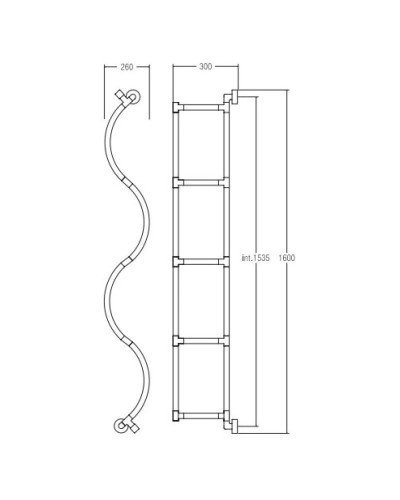 Полотенцесушитель водяной Margaroli Onda 477 хром