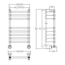 Полотенцесушитель водяной Margaroli Sole 464/470-8 золото