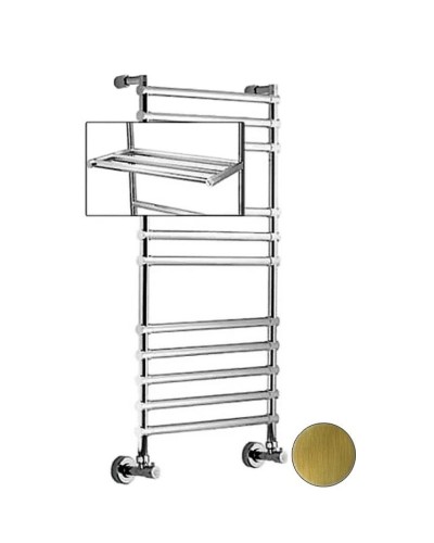 Полотенцесушитель водяной с полкой Margaroli Sole 464/470-11 бронза