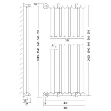 Полотенцесушитель водяной Margaroli Cielo 480/XL хром
