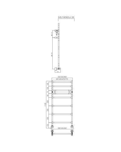 Полотенцесушитель водяной Margaroli Sereno 483/325-8М хром