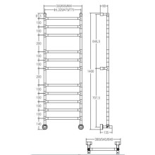 Полотенцесушитель водяной Margaroli Sereno 484/475-11 хром