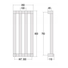 Полотенцесушитель водяной Margaroli Cometa 480-7 хром