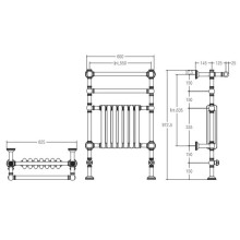 Полотенцесушитель водяной Margaroli Armonia 9-204 бронза