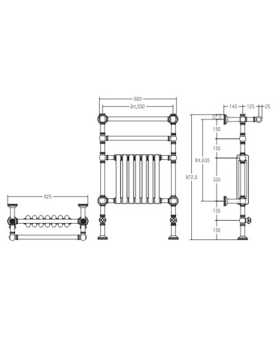 Полотенцесушитель водяной Margaroli Armonia 9-204 бронза