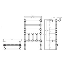 Полотенцесушитель водяной Margaroli Armonia 9-300 золото