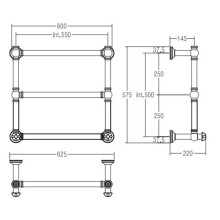 Полотенцесушитель водяной Margaroli Armonia 9-442/3 хром