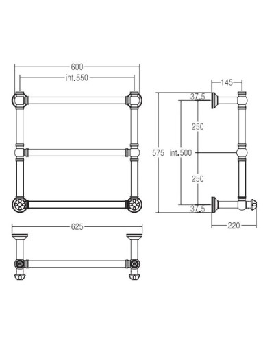 Полотенцесушитель водяной Margaroli Armonia 9-442/3 хром