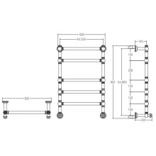 Полотенцесушитель водяной Margaroli Armonia 9-464 золото