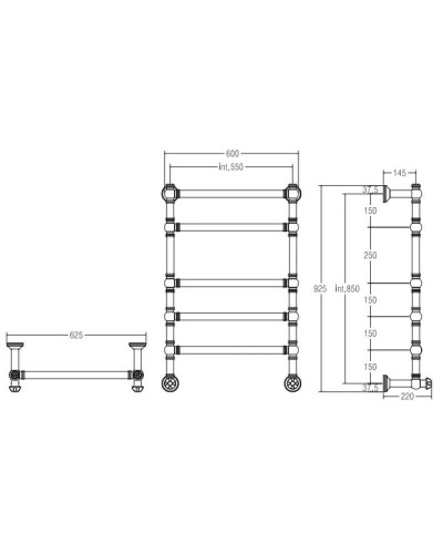 Полотенцесушитель водяной Margaroli Armonia 9-464 золото