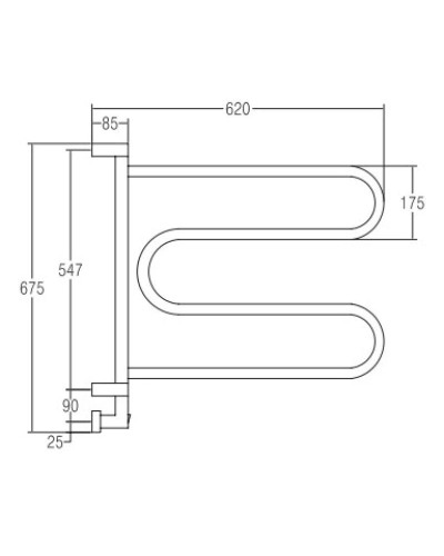 Полотенцесушитель электрический Margaroli Aria 500/SQ хром