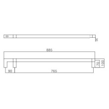 Полотенцесушитель электрический Margaroli Panorama 666 900 хром 666CRB-900