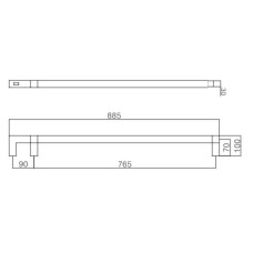 Полотенцесушитель электрический Margaroli Panorama 666 900 хром 666CRB-900