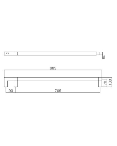 Полотенцесушитель электрический Margaroli Panorama 666 900 хром 666CRB-900