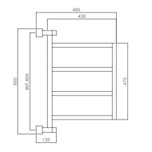 Полотенцесушитель водяной поворотный Margaroli Brezza 700 хром