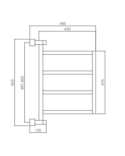 Полотенцесушитель водяной поворотный Margaroli Brezza 700 хром