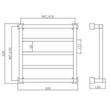 Полотенцесушитель водяной Margaroli Quardi 710/3 хром