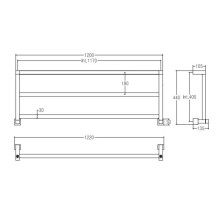 Полотенцесушитель водяной Margaroli Panorama 730/3 хром
