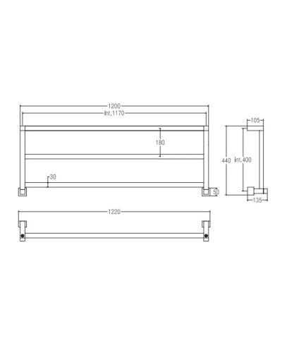 Полотенцесушитель водяной Margaroli Panorama 730/3 хром