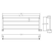 Полотенцесушитель водяной Margaroli Panorama 730/4  хром