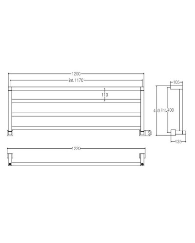 Полотенцесушитель водяной Margaroli Panorama 730/4  хром
