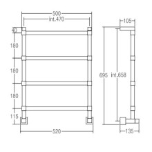Полотенцесушитель водяной Margaroli Panorama 742 золото