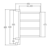 Полотенцесушитель электрический Margaroli Brezza 800 хром