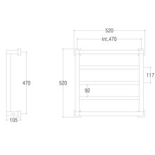 Полотенцесушитель электрический Margaroli Quadri 810/3 BOX хром