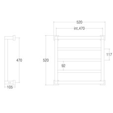 Полотенцесушитель электрический Margaroli Quadri 810/3 BOX хром