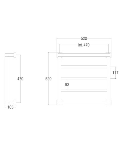 Полотенцесушитель электрический Margaroli Quadri 810/3 BOX хром