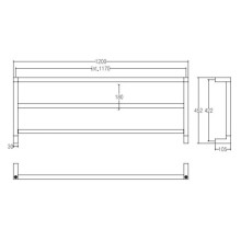 Полотенцесушитель электрический Margaroli Panorama 830/3 хром