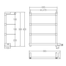 Полотенцесушитель электрический Margaroli Panorama 842 хром