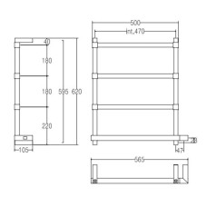 Полотенцесушитель электрический Margaroli Panorama 842 хром
