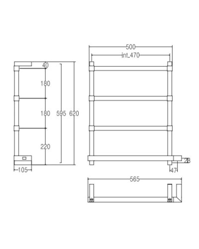 Полотенцесушитель электрический Margaroli Panorama 842 хром
