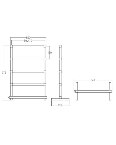 Полотенцесушитель электрический переносной Margaroli Panorama 855 хром