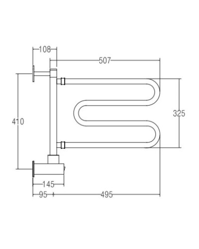 Полотенцесушитель электрический Margaroli Vento 510 хром 510CRB