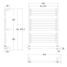 Полотенцесушитель электрический Margaroli Sereno 2-564 хром