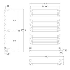 Полотенцесушитель электрический Margaroli Sereno 2-564 хром