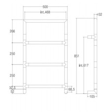 Полотенцесушитель электрический Margaroli Sereno 5-582/AQ хром