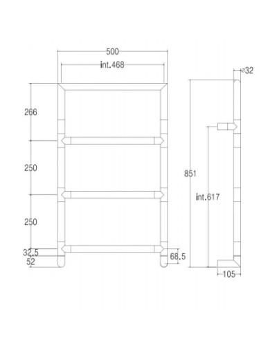 Полотенцесушитель электрический Margaroli Sereno 5-582/AQ хром