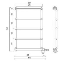 Полотенцесушитель электрический Margaroli Sole 542-5 хром
