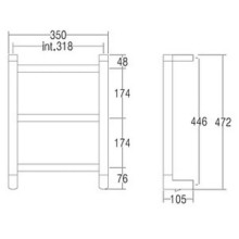 Полотенцесушитель электрический Margaroli Sole 540/S бронза