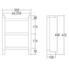 Полотенцесушитель электрический Margaroli Sole 540/S бронза
