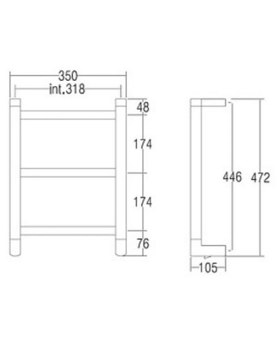 Полотенцесушитель электрический Margaroli Sole 540/S бронза