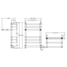 Полотенцесушитель электрический Margaroli Sole 552 хром 5524706CRPB