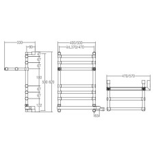 Полотенцесушитель электрический Margaroli Sole 552 хром 5524706CRPB