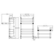 Полотенцесушитель электрический Margaroli Sole 552 хром 5524706CRPBL